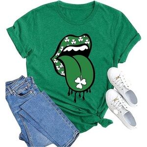 St. Patrick's Day Shirts Green Lucky Tshirt St. Paddys Day Lucky Shamrock